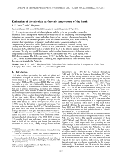 Estimation of the absolute surface air temperature of the Earth