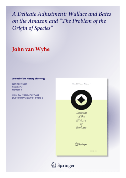 The Problem of the Origin of Species