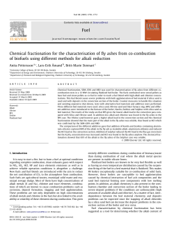 Chemical fractionation for the characterisation of fly ashes from co