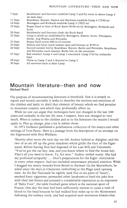 Mountain literature-then and now