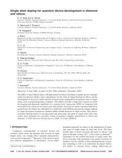 Single atom doping for quantum device development in