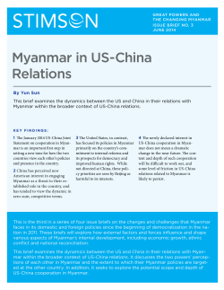 Myanmar in US-China Relations