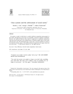 Class systems and the enforcement of social norms