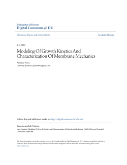 Modeling Of Growth Kinetics And Characterization Of Membrane