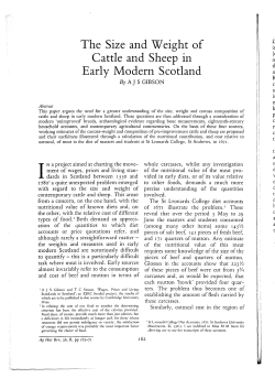 The Size and Weight of Cattle and Sheep in Early Modern Scotland