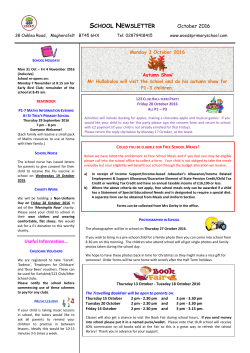 October Newsletter - Woods Primary School