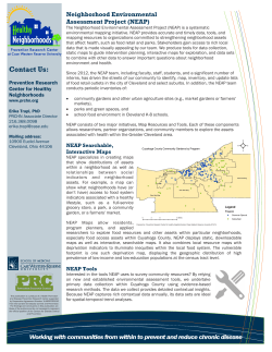 NEAP Fact Sheet - Prevention Research Center for Healthy