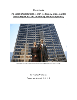 The spatial characteristics of short food supply chains in urban food