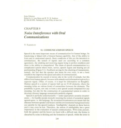 Noise Interference with Oral Communications