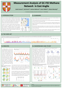 Measurement Analysis of GC-FID Methane Network in East Anglia