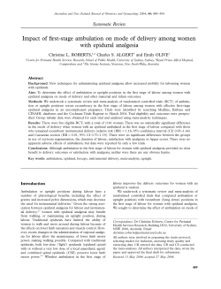 Impact of first-stage ambulation on mode of delivery among