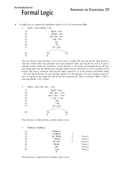 Exercises 29 - Logic Matters