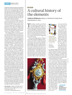 a cultural history of the elements