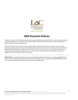 IAC Vascular Testing - CMS Payment Policies