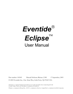 Eclipse - Oakwood Broadcast