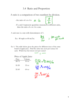 3.4 Ratio and Proportion