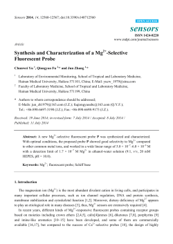 Synthesis and Characterization of a Mg2+