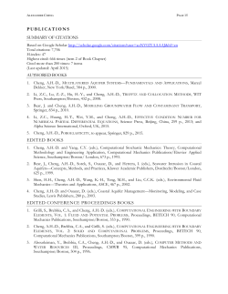 PUBLICATIONS SUMMARY OF CITATIONS AUTHORED BOOKS
