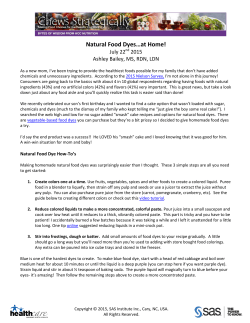 Natural Food Dyes&hellip;at Home!