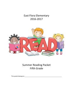 East Flora Elementary 2016-‐2017 Summer Reading Packet Fifth