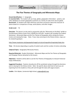 The Five Themes of Geography and Minnesota Maps