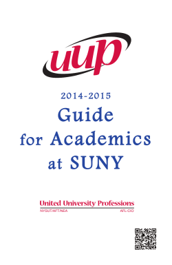 Guide for Academics at SUNY - United University Professions