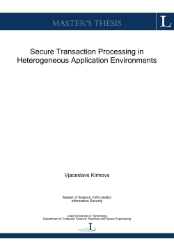 Secure Transaction Processing in Heterogeneous Application