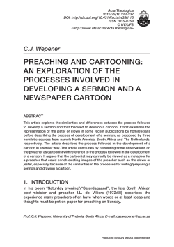 PREACHING AND CARTOONING: AN EXPLORATION OF THE