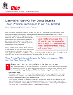 Maximizing Your ROI from Direct Sourcing Three