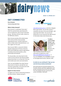 Dairy News - SPRING 2011 - NSW Department of Primary Industries