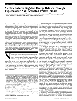 Nicotine Induces Negative Energy Balance Through