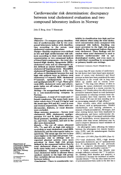 Cardiovascular risk determination