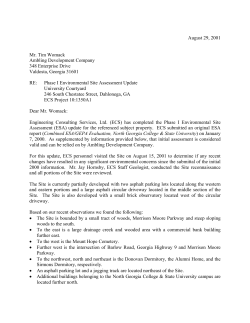 August 29, 2001 Mr. Tim Womack Ambling Development Company