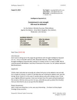 Containment is not enough: ISIS must be defeated