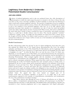 Legitimacy from Modernity`s Underside: Potientated Double