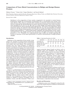 Comparison of Trace Metal Concentrations in Malign and Benign