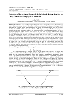 DETECTION OF LOW-SPEED LAYER (LVL) IN SEISMIC