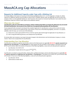 Maintaining a Cap Allocation