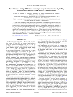 Band offsets and density of Ti3+ states probed by x
