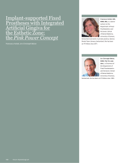 Artificial gingiva and implant supported prosthesis in the esthetic