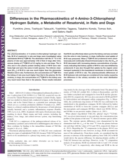 Differences in the Pharmacokinetics of 4-Amino-3