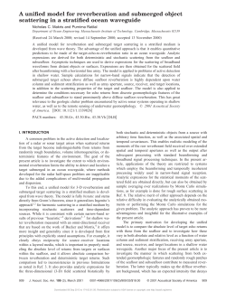 A unified model for reverberation and submerged object scattering in a
