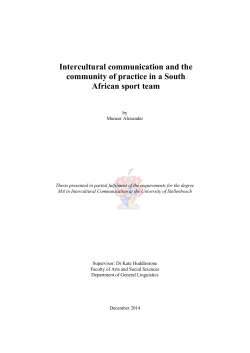 Intercultural communication and the community of