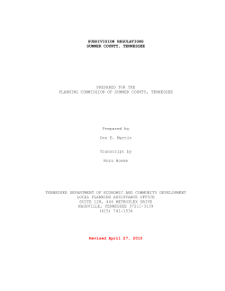 Subdivision Regulations 1.5 MB