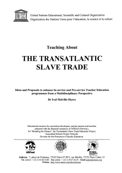 Teaching about the transatlantic slave trade - UNESDOC