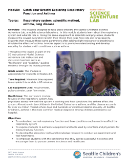 Module: Catch Your Breath! Exploring Respiratory Function and