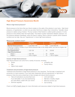 High Blood Pressure Awareness Month