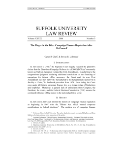 SUFFOLK UNIVERSITY LAW REVIEW
