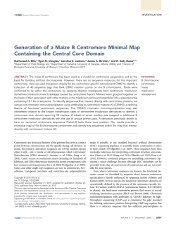 Generation of a Maize B Centromere Minimal Map Containing the