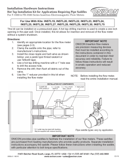 Installation Hardware Instructions